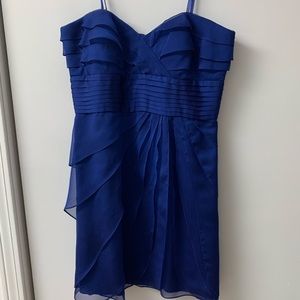 Royal blue strapless dress. Perfect for a wedding